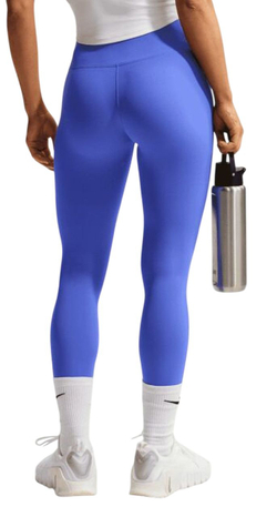 Леггинсы Nike One Seamless Front High Waisted Full Length - sapphire/white