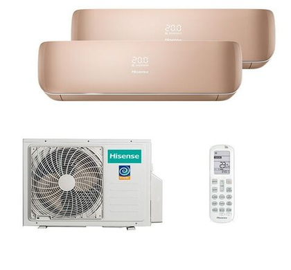 Мульти сплит-система Hisense на 2 комнаты (35+35 кв.м.) Champagne R32