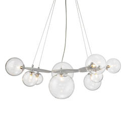 Люстра Wendt 9 grey/clear