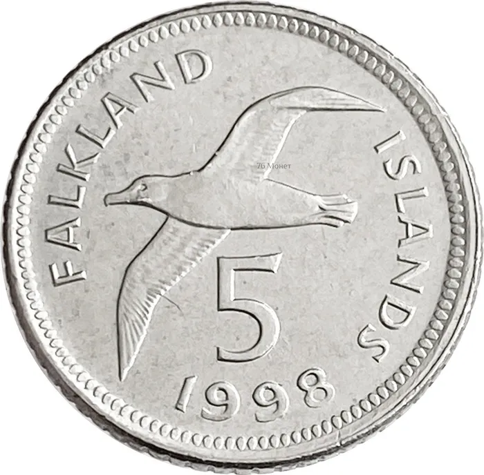 5 пенсов 1998 Фолклендские острова