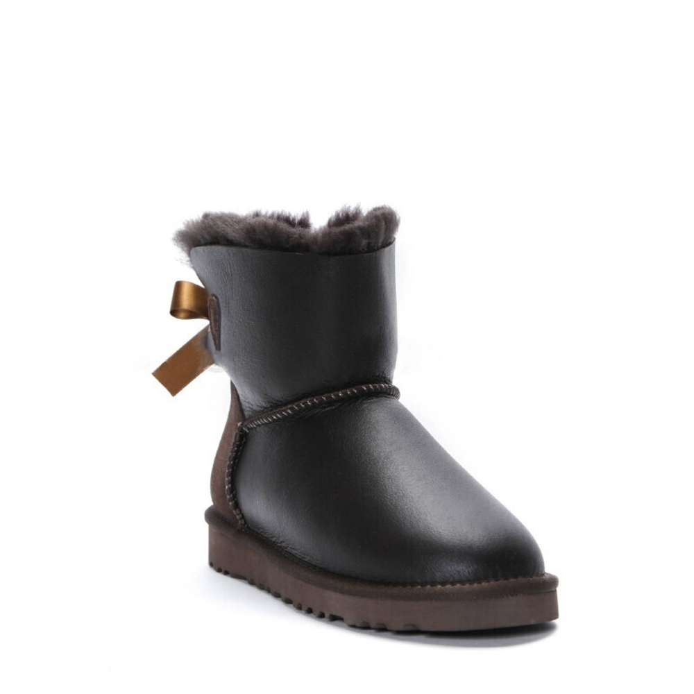 Угги Bailey Bow Mini Metallic Chocolate