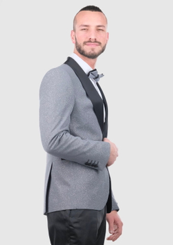 Мужской костюм смокинг (серый) А113