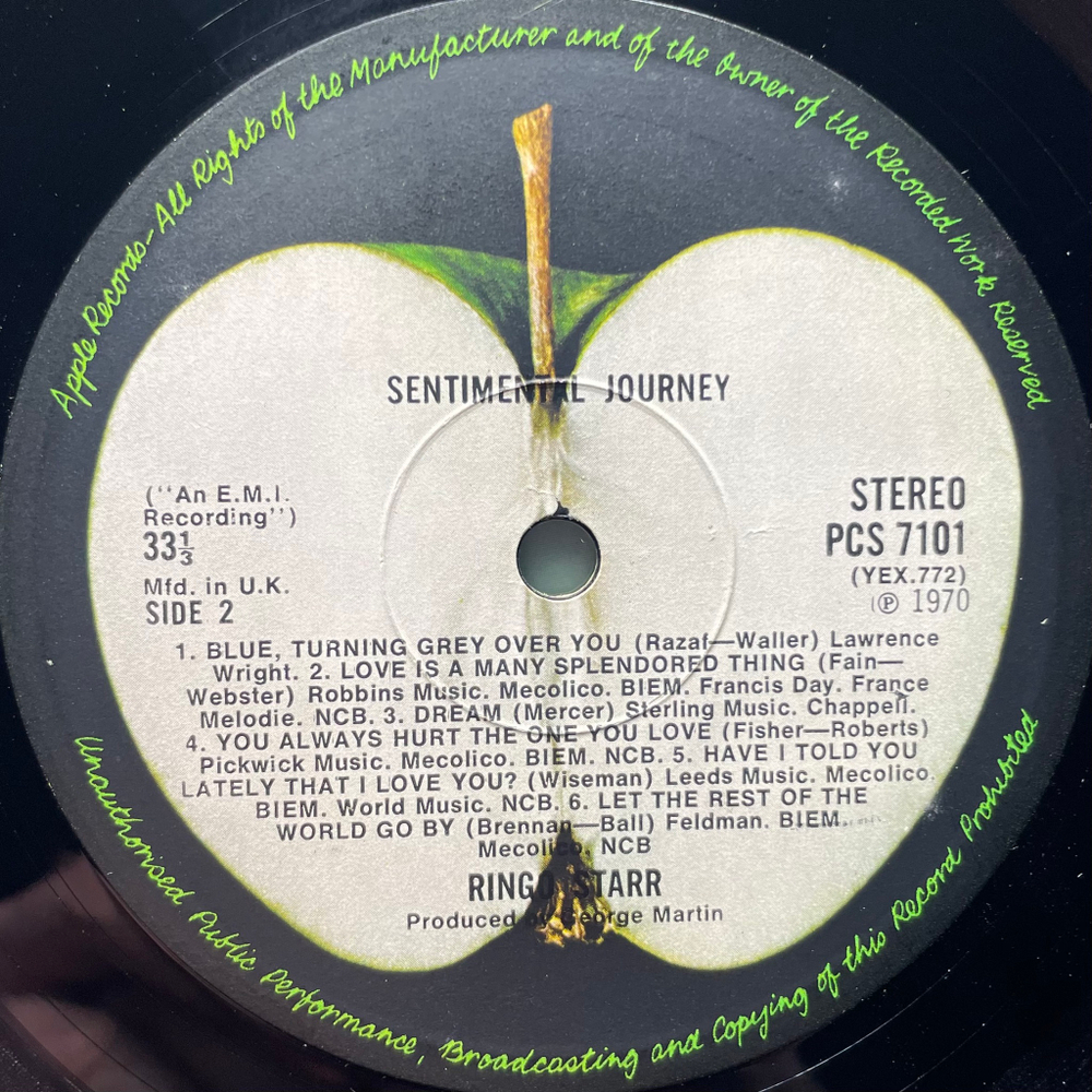 Ringo Starr ‎– Sentimental Journey (Англия 1970г.)