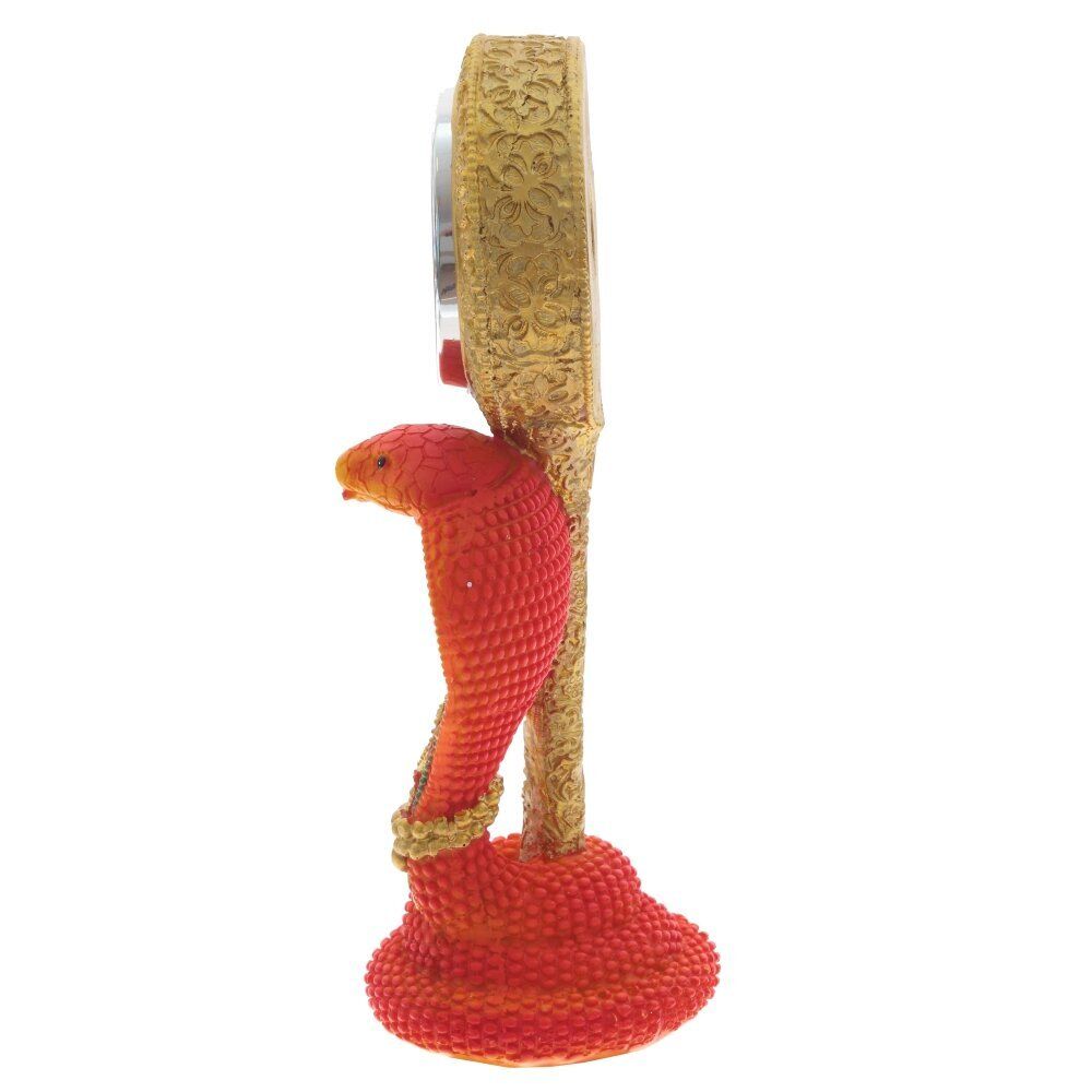 GAEM Фигурка декоративная с часами "Змейка" (AAAх1 н/п), L9,5 W8 H22 см, 2в.