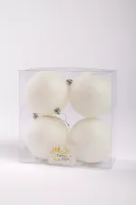 Набор новогодних шаров (4 шт) - глиттер