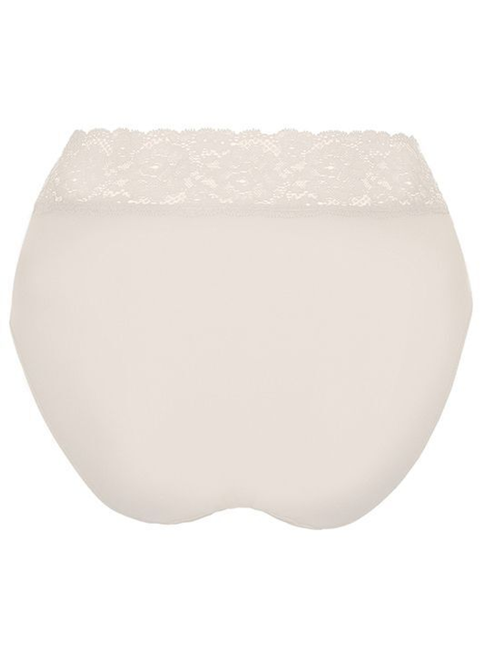 Высокие трусики-слипы с широкой кружевной оторочкой Dolce Micro (Размер: L) (Цвет: телесный)
