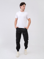 Брюки Карго Варгградъ Премиум мужские на манжете чёрные Рипстоп