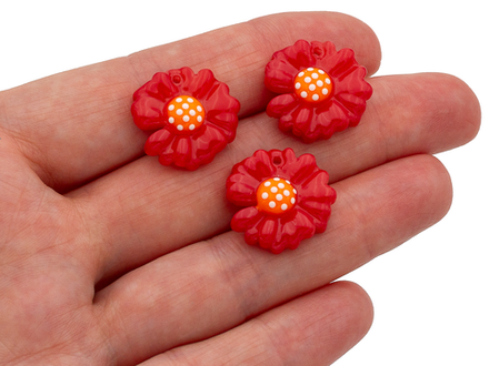 Подвеска "Цветок" 18мм, стекло