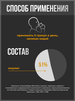 Природный пребиотик Инулин, топинамбур и листья шелковицы для защиты и здоровья кишечника, нормализации сахара в крови, 150 гранул