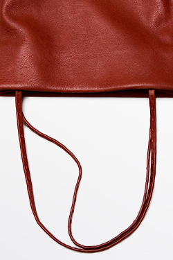 Massimo Dutti Сумка с двумя отделениями из кожи наппа, красный