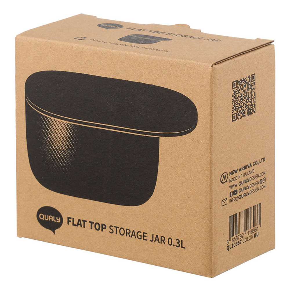 Контейнер для хранения 300мл Qualy с плоской крышкой белый