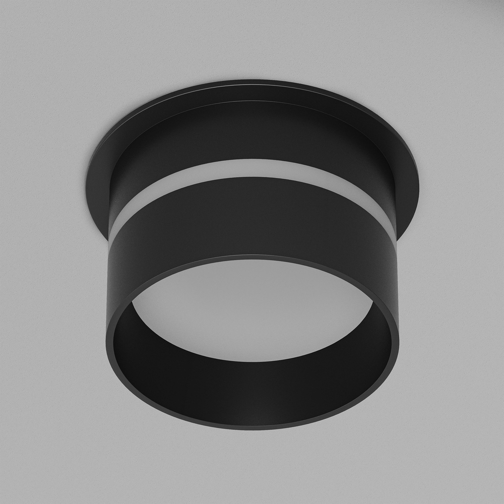 DK2404-BK Встраиваемый светильник влагозащ., IP 44, до 15 Вт, GU10, черный, алюминий