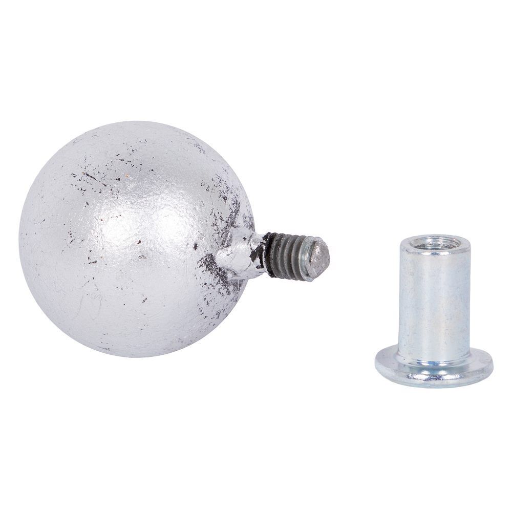 Ручка мебельная Сфера 30 Античное серебро