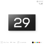 Табличка с номером 29 на дверь квартиры, для офиса, кабинета, аудитории, склада, черная 120х70 мм, Айдентика Технолоджи