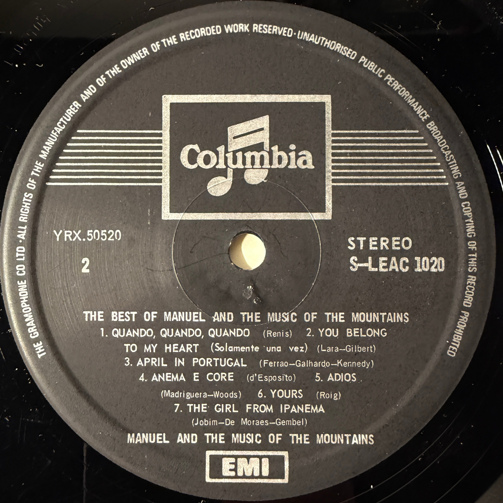 Manuel And The Music Of The Mountains – The Best Of Manuel And The Music Of The Mountains (Австралия 1966г.)