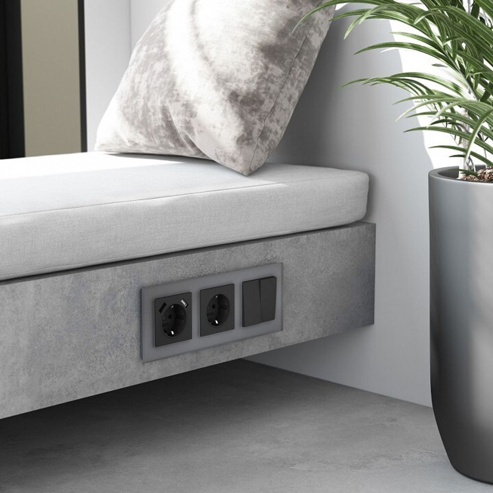 Рамка на 3 поста Werkel Senso (серебряный, стекло soft-touch) W0033106