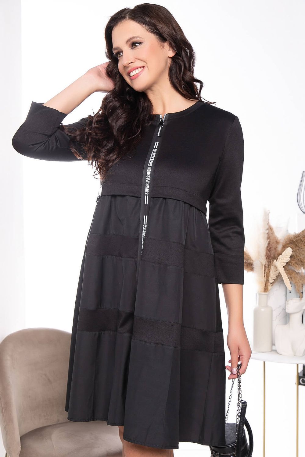 Платье "Земфира" (черное) П7788 LT Collection (Акция)