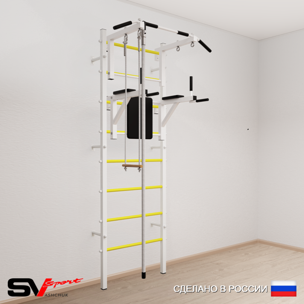 Шведская стенка Sv Sport усиленная 676 (Турник стандарт/Брусья/Канат/Трапеция)