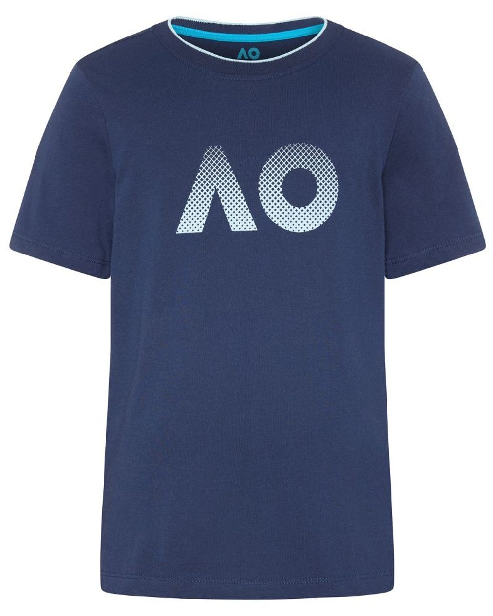 Футболка для мальчика теннисная Australian Open Kids T-Shirt AO Textured Logo - navy