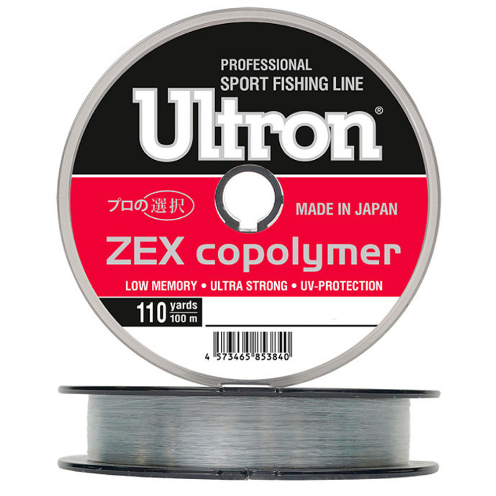 Леска ULTRON Zex Copolymer 0,30 мм., 100 м, 11 кг, прозрачная