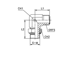 Штуцер FH90 D16 ORFS 1 - BSP 1/2