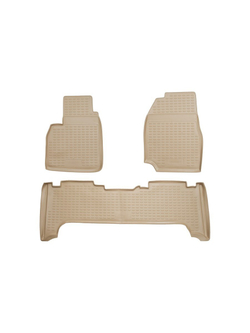 Коврики в салон для TOYOTA Land Cruiser 100 1998-2007, 3 шт. (полиуретан, бежевые) NLC.48.06.212K
