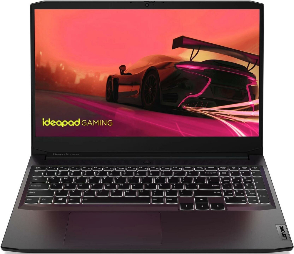 Ноутбук Lenovo ideapad Gaming 3-15ACH6. Производитель CPU: AMD, Линейка CPU: Ryzen 5, CPU: Ryzen 5 5600H, RAM: 8Gb, SSD: 512Gb, GPU: Nvidia RTX3060 6Gb, Диагональ: 15.6", Разрешение: 1920*1080, Тип экрана: IPS 120hz, OS: DOS, BackLight: RGB, Цвет: чёрный