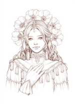 Lana Green 2 Garden Lady. Coloring Book