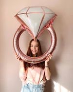 AN Шар Фигура/P35 Кольцо бриллиант розовое золото 24"/60см * 30"/76см (БГ-31)