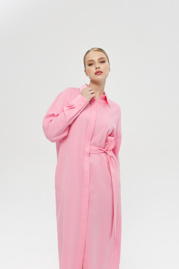 Платье-рубашка с двойной застежкой