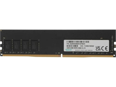 Оперативная память Apacer EL.04G2V.KNH, DDR4 1х 4ГБ 2666 МГц, DIMM, RTL
