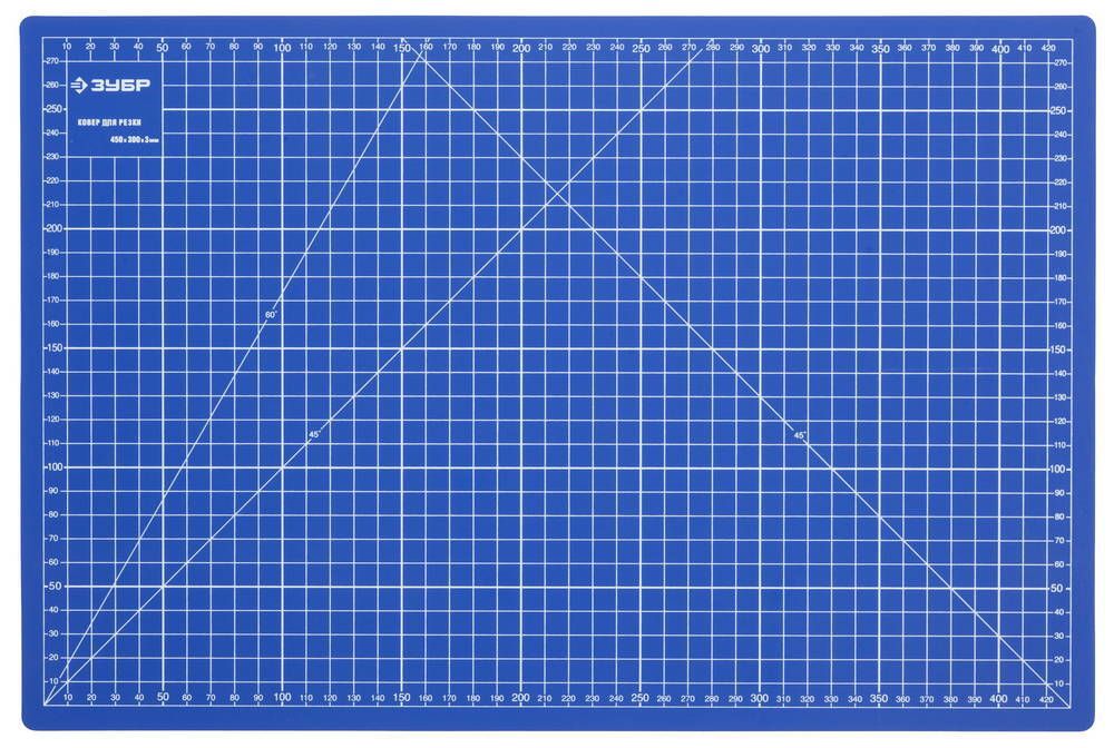 ЗУБР 450 х 300 х 3 мм, непрорезаемый коврик (09902)