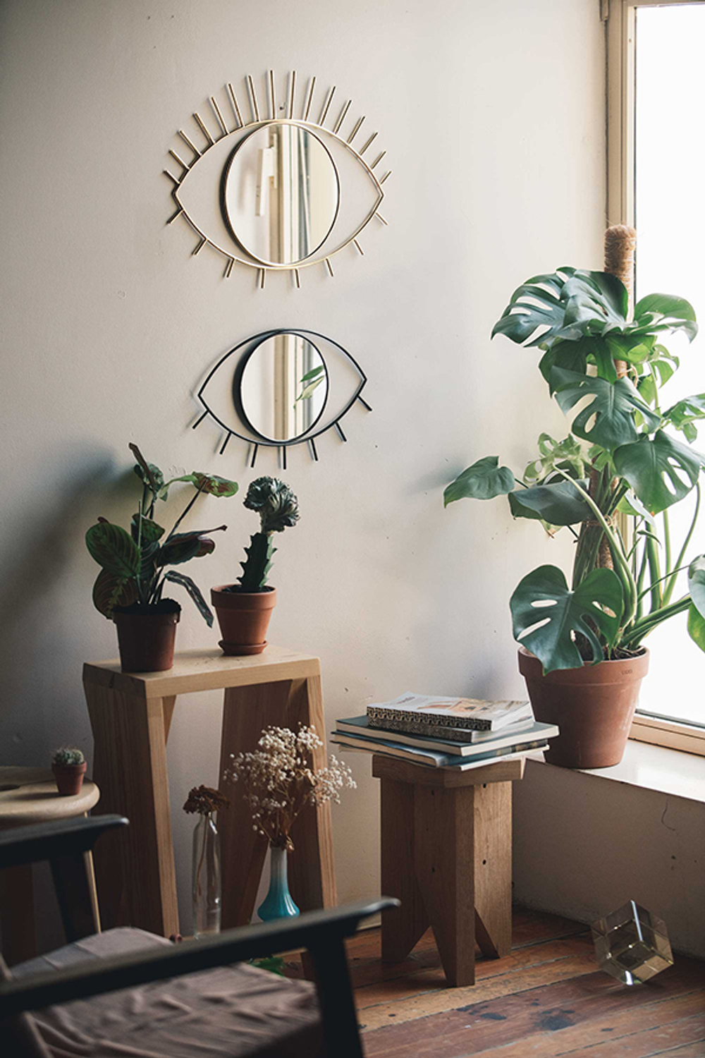 Зеркало настенное cyclops среднее черное