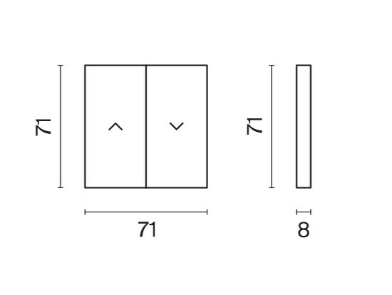 Клавиши для выключателя жалюзи, S70 (белый матовый)