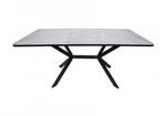 Стол Миллер стекло ф/п бабочка раздвижной чёрный (комплект ног №3)