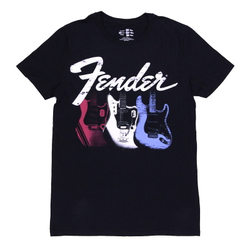 Футболка Fender 3 разноцветные гитары