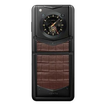 Vertu Ironflip янтарно-коричневый (кожа аллигатора)