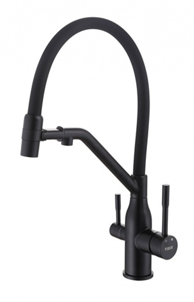 15051-C Смес. для кухни под фильт., МАГНИТ. (ЧЕР.+ЧЕР.) ViEiR (10/1шт)