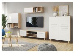 Комод Мариус М-07 дуб баррик / белый матовый