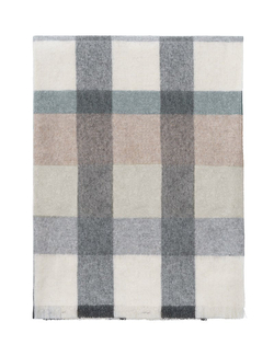 Плед 130х190 Elvang Intersection green/white/grey