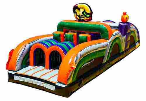 Коммерческая надувная полоса препятствий «Монстры», 35×3,5×4 м