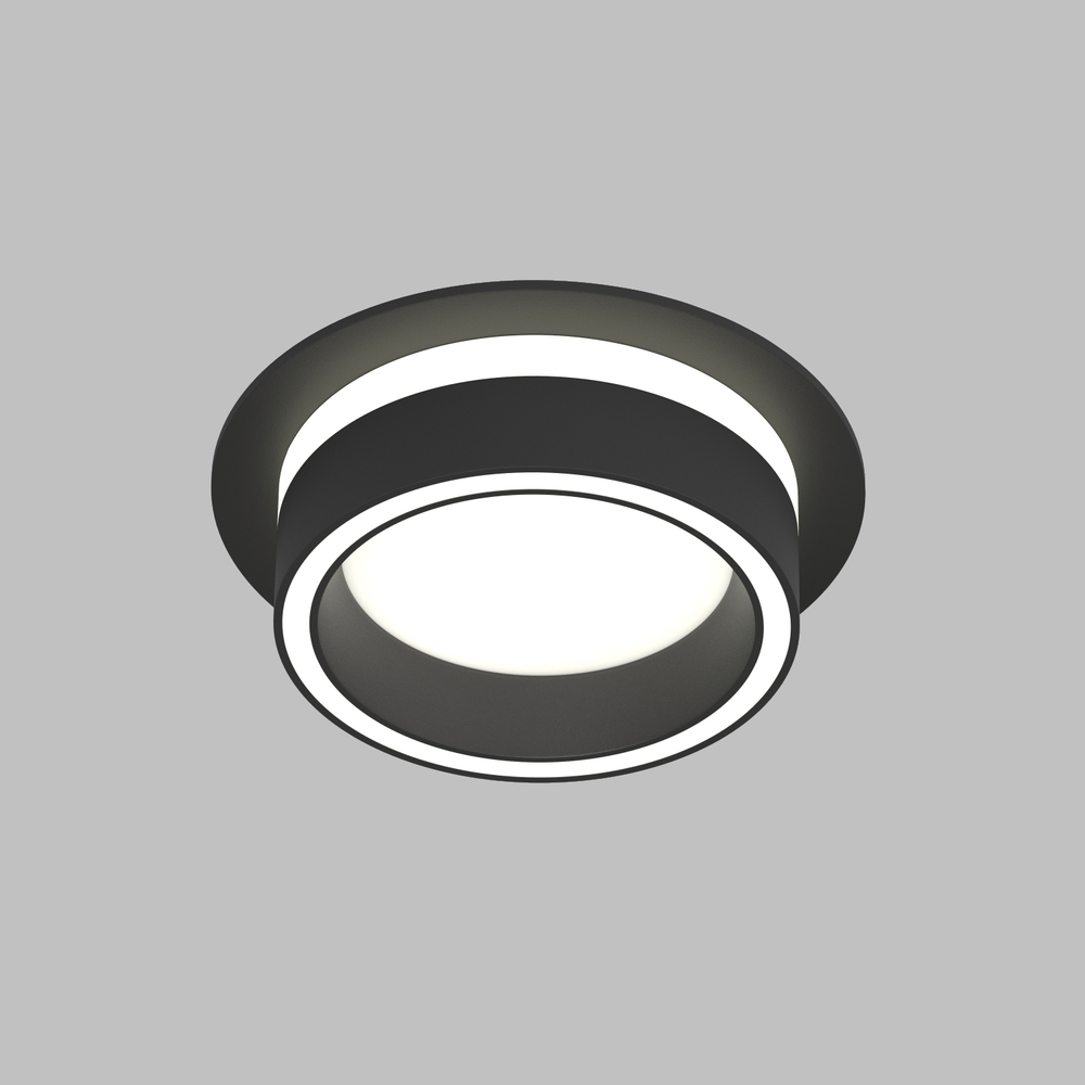 DK2100-BK Встраиваемый светильник NIKO, IP 20, до 15 Вт, GX53, LED, черный, акрил, алюминий