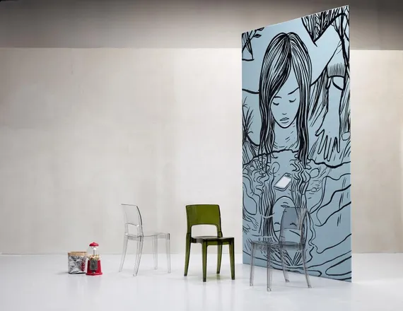 Стул Isy Antishock прозрачный серый