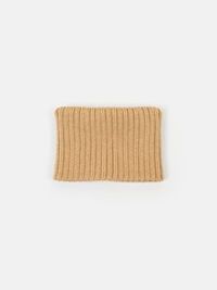 Снуд из смесовой шерсти "Песок" вертикальная вязка