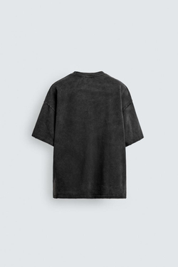 ZARA ТОЛСТОВКА С КОМБИНИРОВАННЫМ ПРИНТОМ, ТЕМНЫЙ АНТРАЦИТ