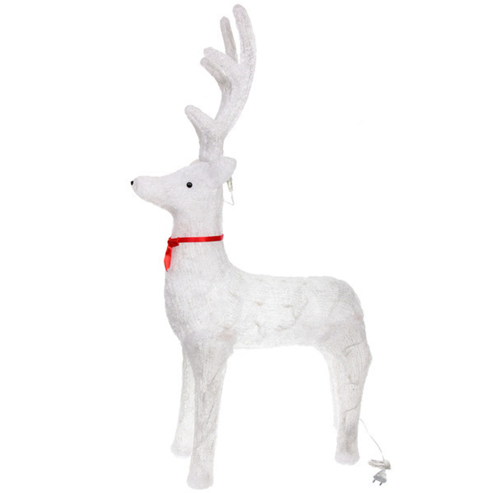 Фигура светодиодная «Оленёнок из сказки» 67*23*120 см, 150 ламп LED, авторежим, 220V, Белый