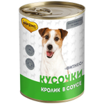 Мнямс Консервы для собак Кусочки в соусе с кроликом "Фитнес", 400 г