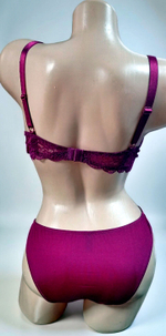 Комплект нижнего белья, пуш-ап, размер 90B, цвет фиолетовый