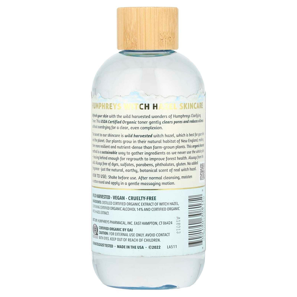 Humphreys, гамамелис, органический тоник, очищающий, 236 мл (8 жидк. унций)
