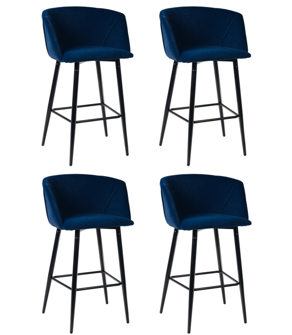 СТУЛ ALMERIA ПОЛУБАРНЫЙ СИНИЙ